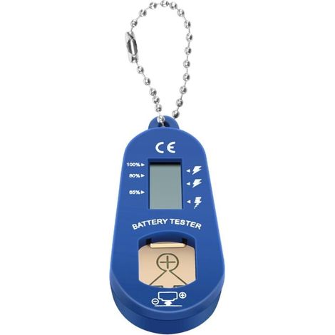 Tester per batterie a bottone, portatile e leggero da usare nei portachiavi per controllare la carica residua (1/4)
