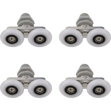 Roulettes de douche doubles, roulettes pour porte de douche, roulettes coulissantes, porte, salle de bain, douche, roulettes de douche de rechange, pièces de rechange pour salle de ba (1/3)