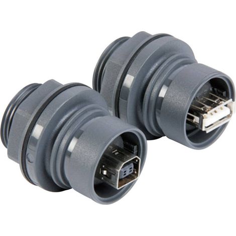 Embase femelle USB Côté avant type A, arrière type B Contenu: 1 pc(s) Bulgin PXP6042/A W74439 (1/2)