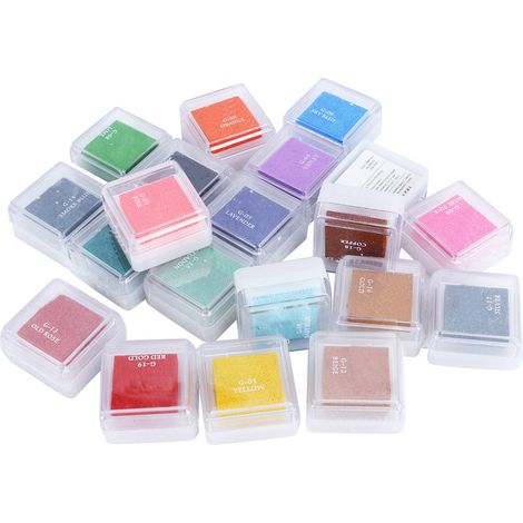 Tampon encreur DIY 20 couleurs non toxique, idéal pour la sculpture, la création de cartes et les outils faits main.