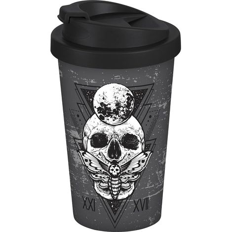 Gobelet à café à emporter avec motif crâne mystique 400 ml (1/3)