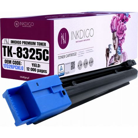 Tóner Inkdigo TK8325C compatible con Kyocera TASKalfa2551ci con certificación TÜV. (1/5)