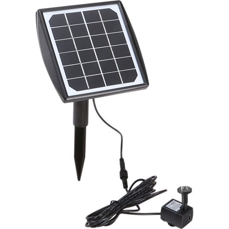 Pompe à Fontaine Solaire, Panneau Réglable, Pompe DIY pour Bassin à Oiseaux, Kit pour Aquarium/ Petit Étang/ Jardin/ Patio/ Piscine (1/5)
