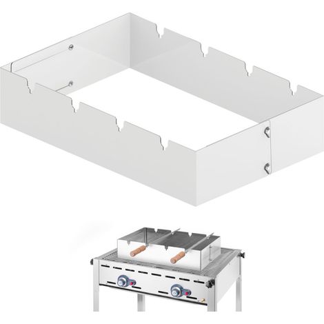 Parrilla rectangular para brochetas de churrasco de 530x350x117 mm (1/5)