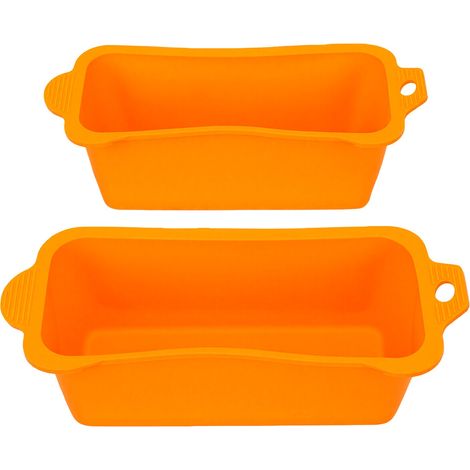 Lot de 2 bacs à graisse réutilisables en silicone, accessoires pour barbecue, compatibles lave-vaisselle, faciles à nettoyer, pour oranges. (1/5)