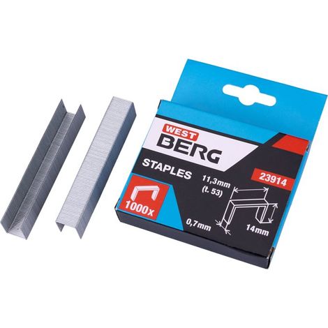 Boucles WESTBERG type 53/14 mm, 1000 pièces/boîte, 23914.01