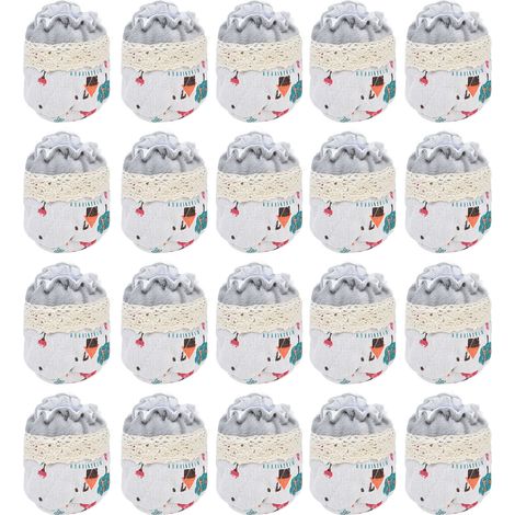 Lot de 20 housses de chaise en flanelle double épaisseur, élastiques et insonorisantes, avec protège-pieds de 8 cm pour la maison (1/5)