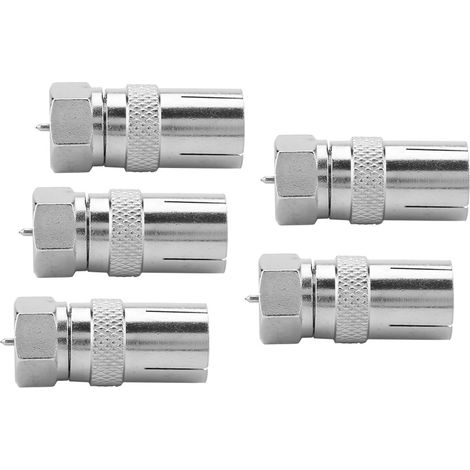 5 Stück F-Stecker-Buchse auf RF-Koaxial-TV-Antennenadapter (1/5)