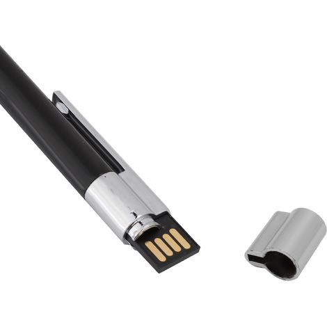 Stylo Clé USB 32 Go - Mémoire Flash 2.0 Discrète et Stylo Écriture Fonctionnel (Noir)