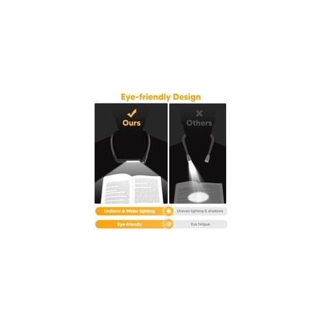 Lampe de cou – lampe de lecture rechargeable – lampe de table – plastique noir (1/4)