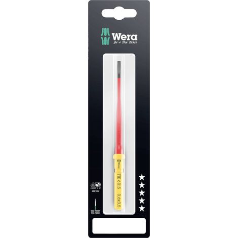WERA KRAFTFORM KOMPAKT VDE 60 IS 0,6X3,5X157 MM TIE SB POUR ÉLECTRICIEN VIS À FENTE LAME INTERCHANGEABLE 3.5 MM 05006556001