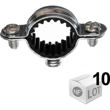 Sachet de 10 colliers métalliques acier simple isophonique Ø12 - RAM (1/2)