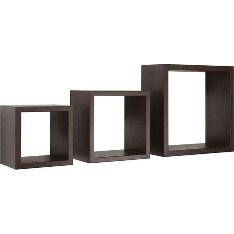 Kubischer 3er set wandregal mod. Rubic farbe wenge (1/4)