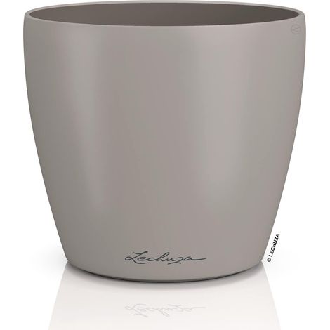 LECHUZA® Übertopf CLASSICO Color DECO 14 Sandbraun Ø 15 cm - Kunststoff (1/2)