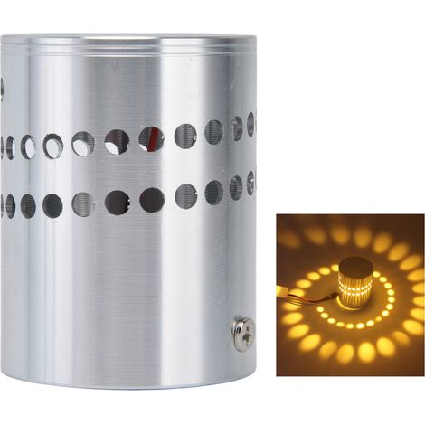 Applique murale spirale en aluminium LED, plafonnier spirale minimaliste moderne, applique murale 3W à montage en surface, salon, entrée, table de chevet, bar, luminaire décoratif spirale multi-trous, (1/5)