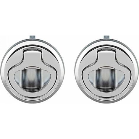 Loquet de trappe affleurant en alliage de zinc – Résistant à la corrosion – Pour portes et tiroirs 1-10 mm – Applications bateau et camping-car (1/4)