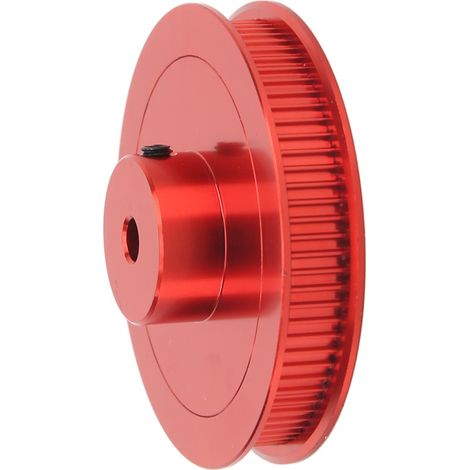 Poulie de distribution synchrone 80 dents 5 mm GT2 en acier allié pour imprimante 3D et tour CNC, rouge (1/5)