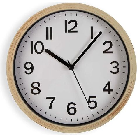RELOJ PARED SIMIL MADERA 22 CM