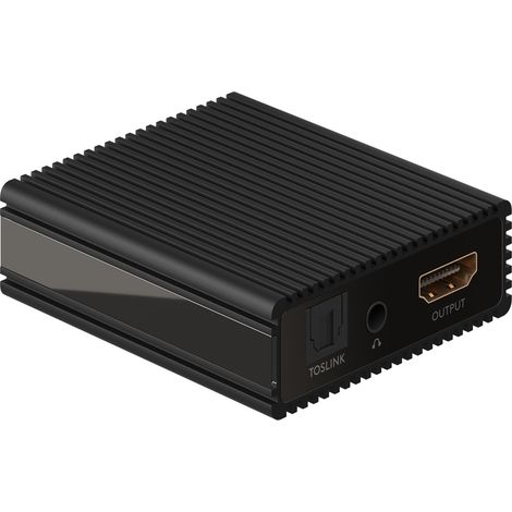 goobay 58477 HDMI Extractor Audio 4K @ 60Hz Digital to Analogue Convertidor 18 Gbit/s HDMI Audio Adapter Toslink & Jack para TV
