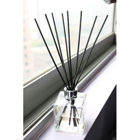 bâtons de diffuseur de Roseau - bâtons de diffuseur de Parfum de Rempement de rotin Naturel, 12 X 0,12 Pouces 30pcs (Noir) (1/4)