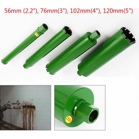 4PCS 2,2'' 3'' 4'' 5'' Diamantbohrkrone Kernbohrgerät Beton Nass Kernbohrer-Set
