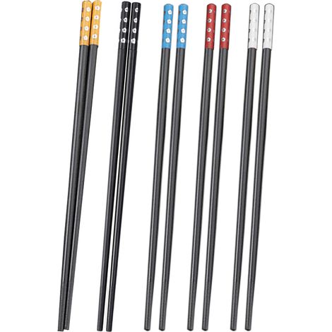 Baguettes - Fibre De Verre - Réutilisables - Antidérapantes - Pour Cuisine Asiatique - Lot De 5 Paires (1/5)