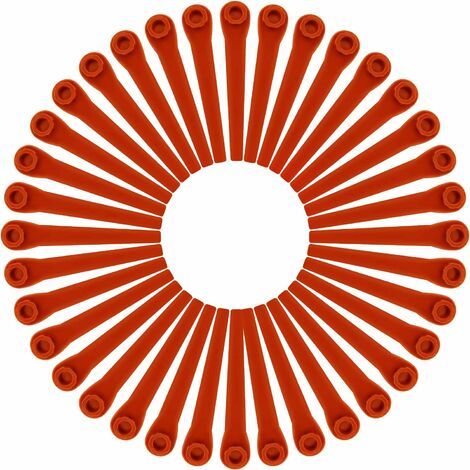 Jeu de 100 lames en plastique compatibles avec les tondeuses Gardena lames de rechange pour tondeuses Gardena et tondeuses sans fil rouge H (1/5)