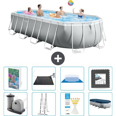 Prism Frame Pool Oval - 610x305x122 cm - 9-teilig S543