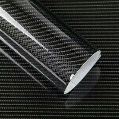 30x152cm / 50x152cm PVC 5D Fibre de Carbone Noir Vinyle Wrap Film Autocollant, 5D Miroir Brillant Auto-Adhésif Sans Bulle Autocollant Rouleau (1/5)