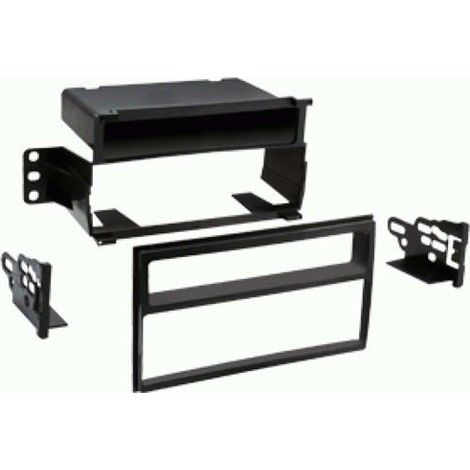 Façade d'autoradio 1-DIN - ACV - Juke/Tiida/Versa - avec vide-poche - noire - compatible Nissan