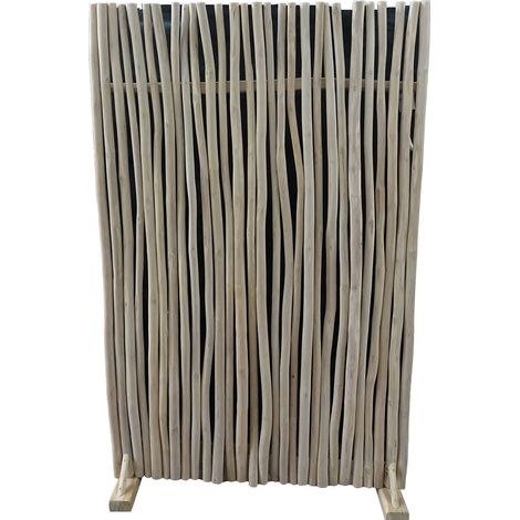 VAN DER LEEDEN Paravent Teak Natur 110 cm x 30 cm Höhe 175 cm (1/3)