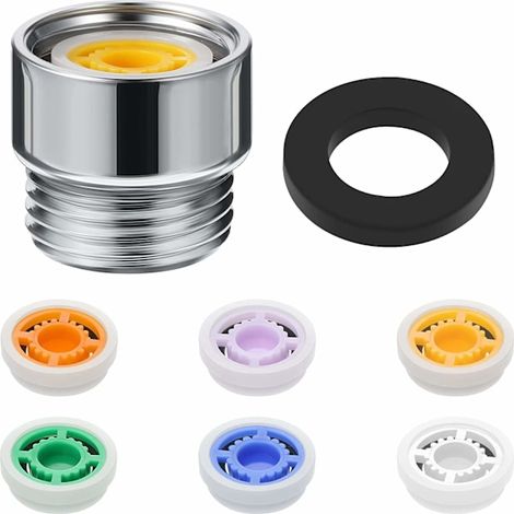 Set mit 6 wassersparenden Duscheinsätzen inklusive Adapter. – AquaForge