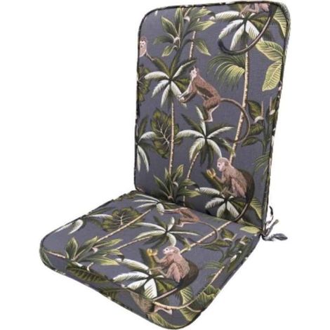 Tropical Low Recliner Cushion - L96 x W42 x H5 cm - Grey