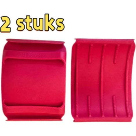 Lot de 2 gants de cuisine en silicone résistants à la chaleur, tapis antidérapants pour four et cuisson, 17,8 × 13,3 × 2 cm, accessoires de protection pour cuisine, rouges (1/5)