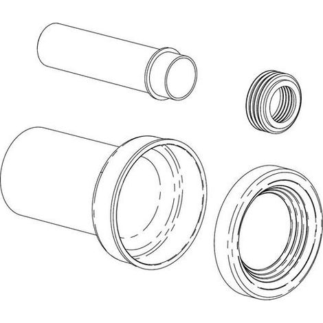 Tube de raccordement pour WC suspendu au mur