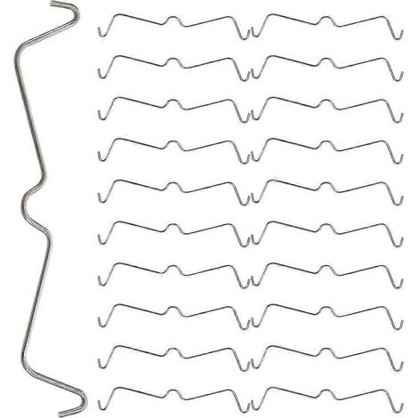 60 crochets pour panneau perforé, verrous de fixation en acier inoxydable, clips pour panneau perforé-6.30X1.00X0.10CM-Silver