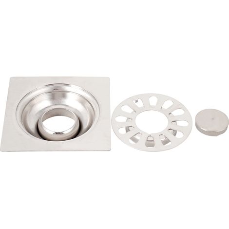 Grille de siphon de douche carrée en alliage de zinc de haute qualité, désodorisant pour salle de bain (1/4)