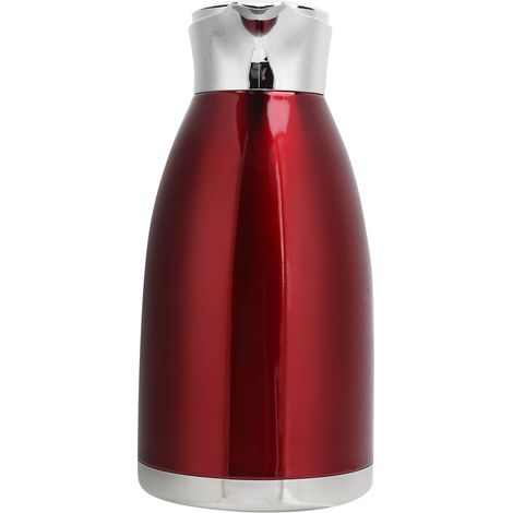 Bidon Isotherme 2L en Acier Inoxydable Double Paroi pour Café et Thé (Rouge) (1/5)