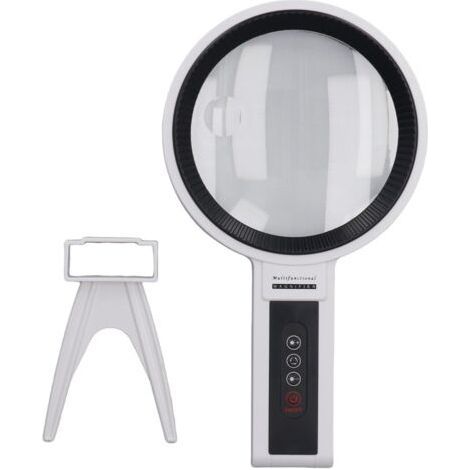 Gataille de Poche à Main avec des Lumières, 34 LED 2,5X 4,5X 10 Modes de Lumière de luminosité, Portable pour Lire Les Travaux Rapprochés, Inspecter Les Petits Matériaux (1/5)