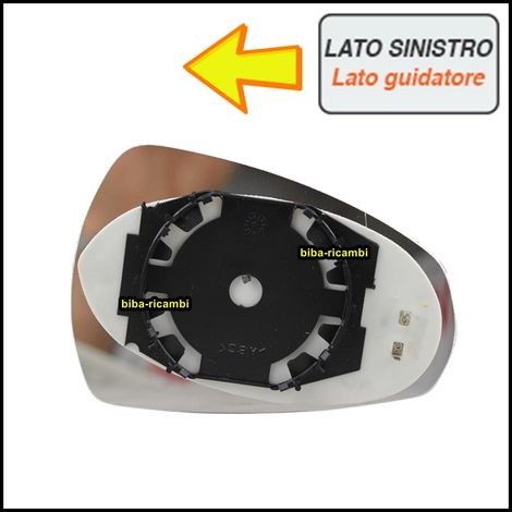 Piastra vetro specchietto termico asferico lato sx-guidatore audi a3 artB-025