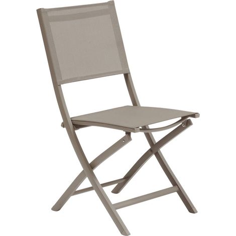 Set di 4 sedie da giardino essentia pieghevoli in nocciola - Hespéride (1/5)