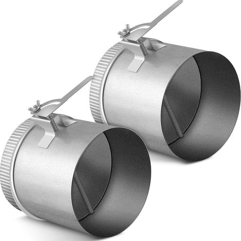 Manual duct volume damper for backdraft dampers, HVAC air duct branch air balancing for range hoods, fans (2 pieces, 6 inches) (1/5)