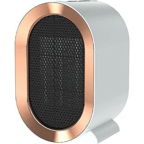 Riscaldatore ventilato in ceramica bianco, sicuro, a risparmio energetico, silenzioso, con protezione multipla (1/5)