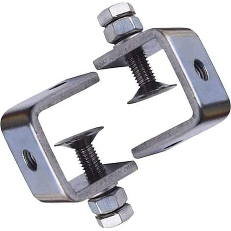 C-Klemmen, 4-teiliges Set aus robustem Edelstahl, Hochleistungs-C-Klemmen, Holzbearbeitungsklemmen, für Heimwerkerarbeiten, Schweißen und Schreinerei, silberfarben