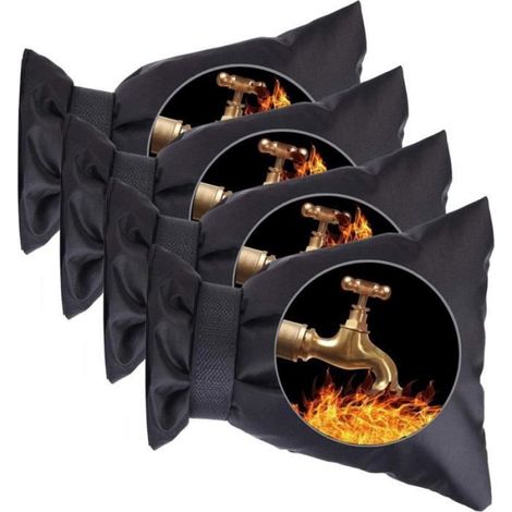 Housse pour Robinet Extérieur - Jardi - 4pcs - Imperméable - Protection Contre Le Gel - Noir (1/4)