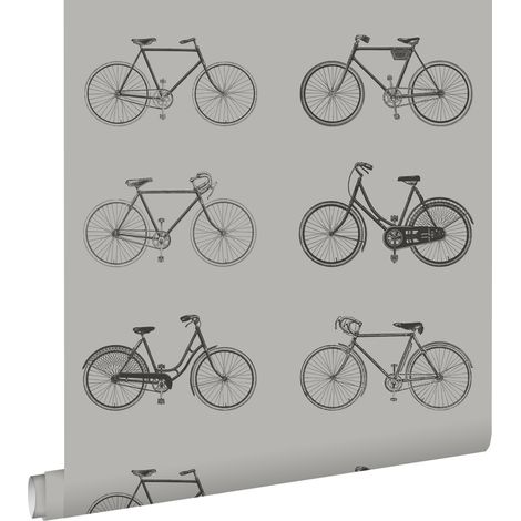 papier peint vélos gris chaud clair  - ESTAhome (1/5)