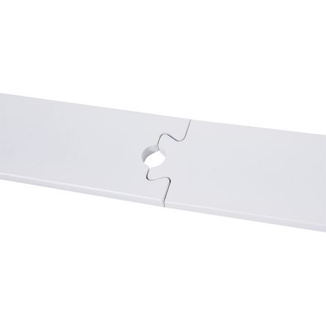 Kit coulissant blanc pour porte : rail 183 cm, roulettes et visserie fournies (1/5)
