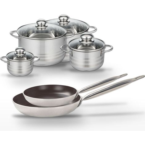 Lot Poêles 28/32 cm & Faitouts 12/16/20/24 cm Elo Bistro Line (1/5)