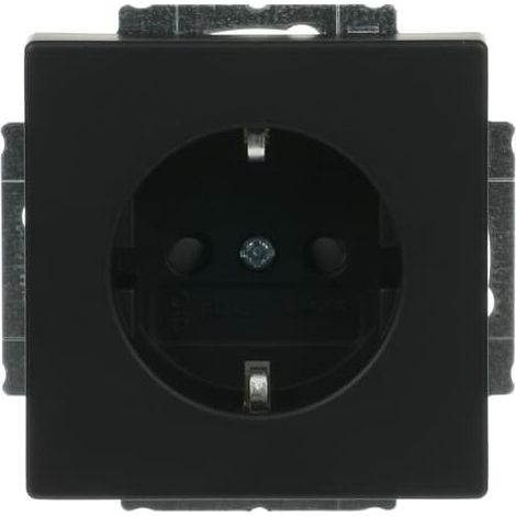 Busch-Jaeger Inserto presa SCHUKO® Safety+ senza divaricatore nero opaco - Piattaforma 63 (20 EUCRB-885), 2CKA002013A5444
