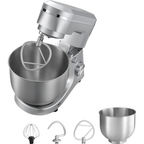 Mophorn Impastatrice Planetaria da Cucina 1500 W con Ciotola in Acciaio Inox, Gancio per Impastare e Design Inclinabile a 10 Velocità